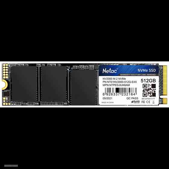 Твердотельный накопитель ssd m.2 nvme netac nv2000 512gb pcie nvme 3.0 x4 3d nand nt01nv2000-512-e4x | Гарантия Донецк