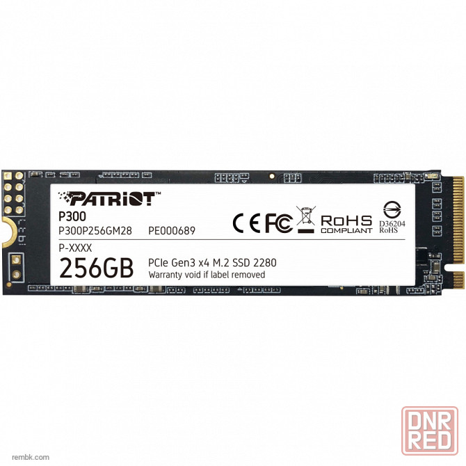 Твердотельный накопитель ssd m.2 nvme patriot memory p300 (p300p256gm28) 256гб | Гарантия Донецк - изображение 1