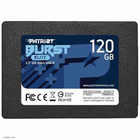 Твердотельный накопитель ssd 2.5" patriot memory burst elite (pbe120gs25ssdr) 120гб | Гарантия Донецк