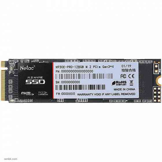 Ssd m.2 nvme твердотельный накопитель netac n930e pro 128 гб (nt01n930e-128g-e4x) | Гарантия Донецк