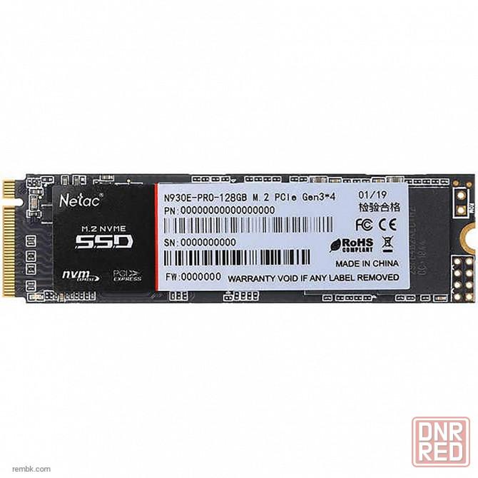 Ssd m.2 nvme твердотельный накопитель netac n930e pro 128 гб (nt01n930e-128g-e4x) | Гарантия Донецк - изображение 1