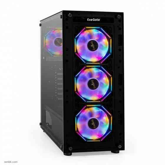 Корпус midi-tower exegate [i3 base ex294967rus] atx, без бп, черный в макеевке днр | Гарантия Донецк