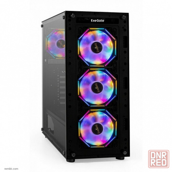 Корпус midi-tower exegate [i3 base ex294967rus] atx, без бп, черный в макеевке днр | Гарантия Донецк - изображение 1