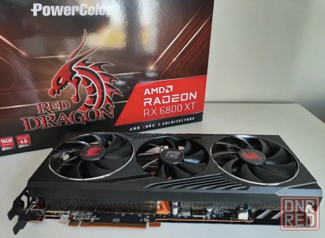 Видеокарта 6800 xt Power Color Red Dragon Донецк - изображение 1