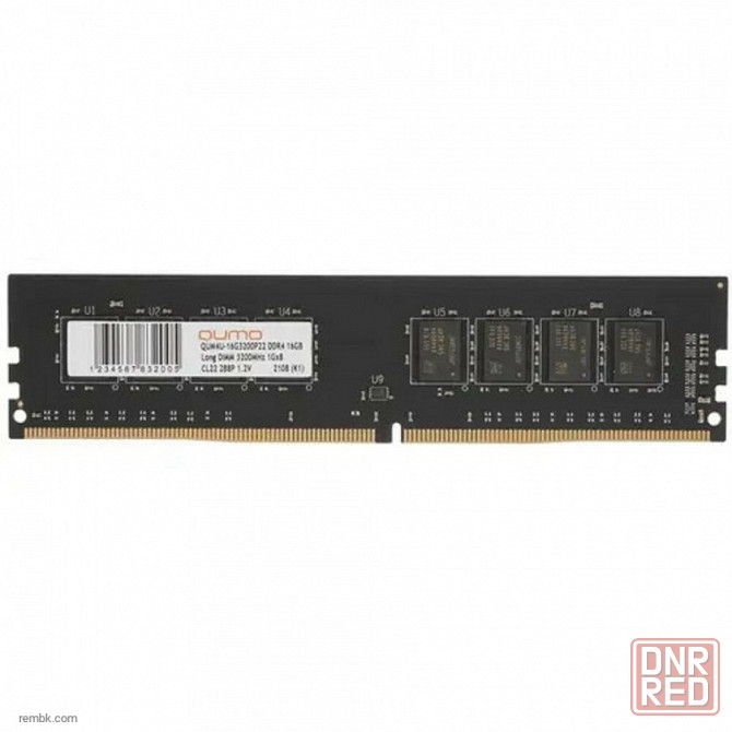 Оперативная память qumo ddr4 dimm 16gb qum4u-16g3200p22 pc4-25600, 3200mhz по доступной цене в макеевке днр | Гарантия Донецк - изображение 1
