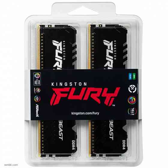 Оперативная память dimm ddr4 kingston fury beast rgb kf436c17bbak2/16 в макеевке днр | Гарантия Донецк