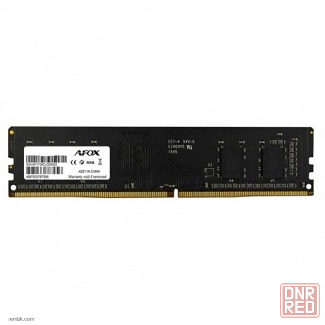 Оперативная память dimm ddr4 afox 4гб 2400мгц cl17 (afld44ek1p) oem в макеевке днр | Гарантия Донецк - изображение 1