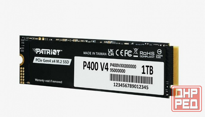SSD M.2 NVME Patriot P400 V4 1Tb (PCI-E 4.0. 6200/5200 Mbps) Донецк - изображение 1