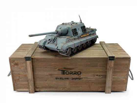 Радиоуправляемый танк torro Jagdtiger, башня henschel 1/16 откат ствола (для ик боя) V3.0 2.4g rtg Донецк