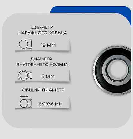 Подшипник SKF 626 2rs (s/n: 180026) размер 19*6*6 Донецк