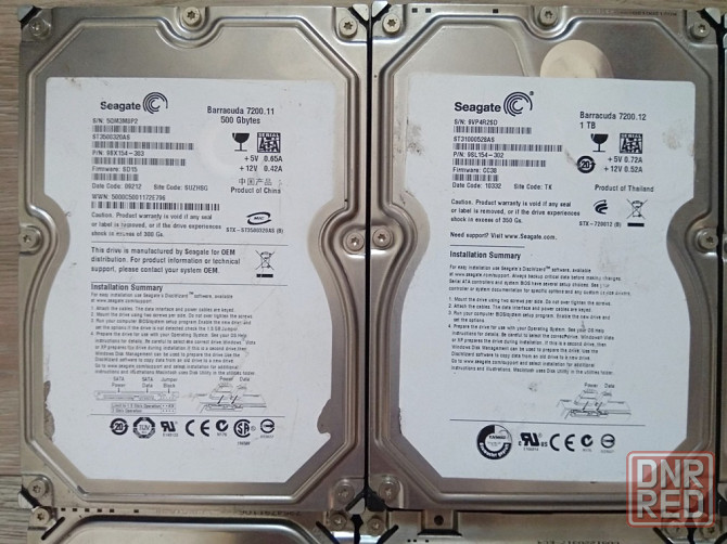 HDD 3.5" 500GB 1Tb 1.5Tb 2Tb SATA Обмен на нерабочие видеокарты, HDD 3.5" или оперативную память озу Донецк - изображение 3