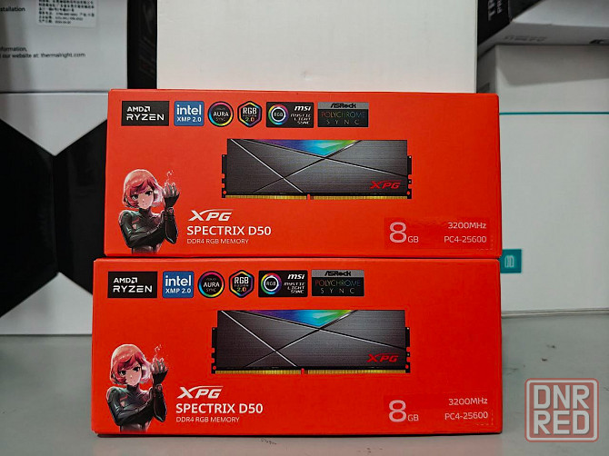 Оперативная память DDR4 Adata XPG Spectrix D50 RGB black 16Gb(kit 2x8) 3200MHz Донецк - изображение 1