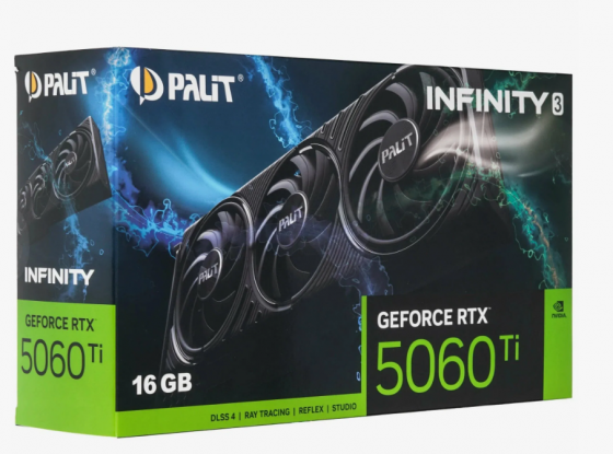 Видеокарта NVIDIA GeForce RTX 5060 Ti (16GB GDDR7) Palit Infinity 3 Донецк