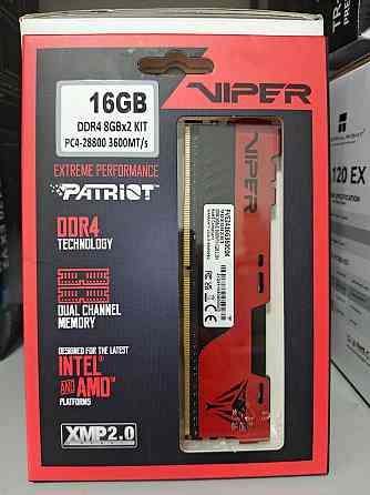 Оперативная память DDR4 Patriot Viper Elite II 16Gb (kit 2x8) 3600MHz Донецк