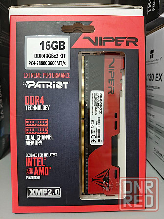 Оперативная память DDR4 Patriot Viper Elite II 16Gb (kit 2x8) 3600MHz Донецк - изображение 1
