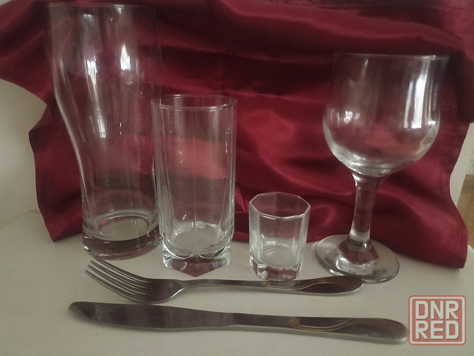 Продаются стаканы, тарелки,ложки, графины,вилки Макеевка - изображение 1