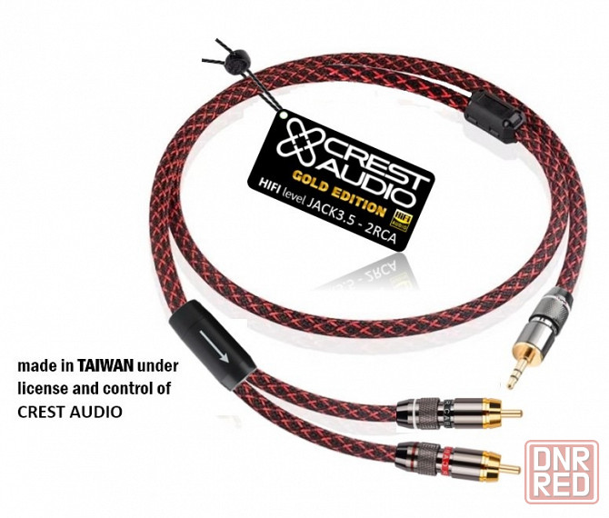 Кабель межблочный аналоговый CREST AUDIO Mini «jack» 3,5 мм -2RCA Донецк - изображение 2