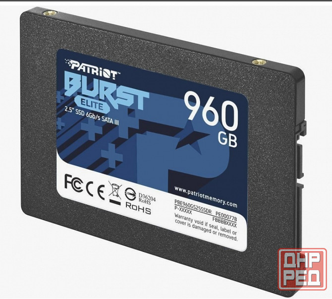 SSD SATA Patriot Burst Elite 960Gb Донецк - изображение 1