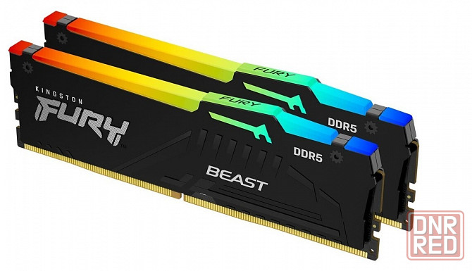 Оперативная память DDR5 Kingston Fury Beast RGB 32GB (kit 2x16) 5200MHz Cl40 Донецк - изображение 1