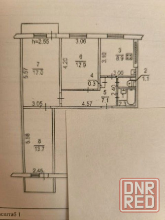 3х-ком. квартира, Текстильщик Донецк - изображение 4