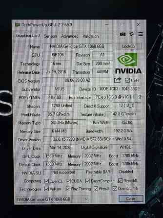 Продам Видеокарту GTX 1060 6 gb asus. Донецк