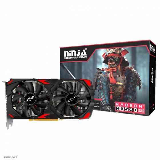 видеокарта ninja rx580 (2048sp) 8gb gddr5 256-bit dvi hdmi dp по доступной цене в макеевке днр Макеевка