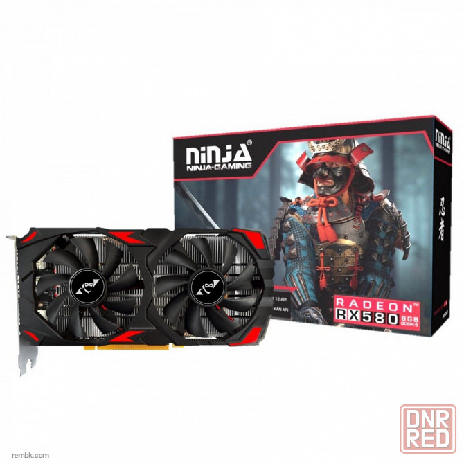 видеокарта ninja rx580 (2048sp) 8gb gddr5 256-bit dvi hdmi dp по доступной цене в макеевке днр Макеевка - изображение 1