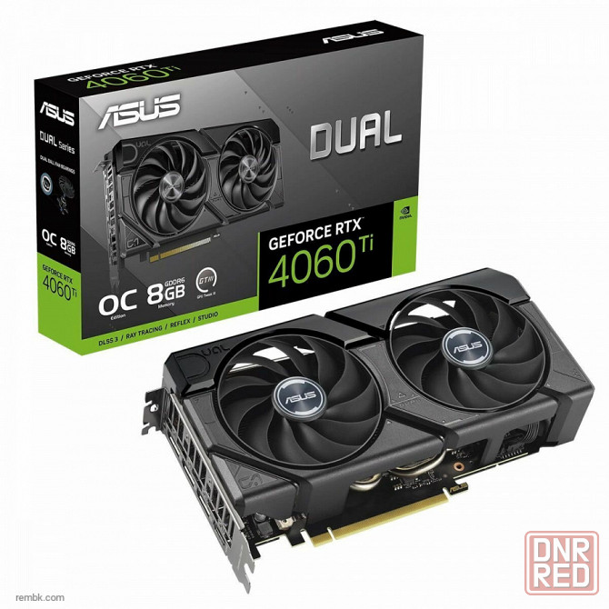 видеокарта asus nvidia geforce rtx 4060 ti 8gb dual-rtx4060ti-o8g-evo/rtx4060ti, hdmi, dp*3,8g, d6 (90yv0j49-m0na00) Макеевка - изображение 1