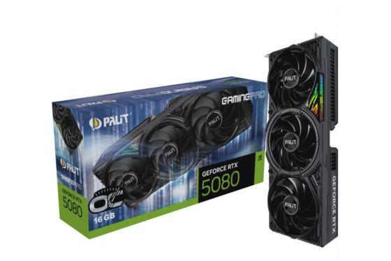 Видеокарта NVIDIA GeForce RTX 5080 (16GB GDDR7) Palit GamingPro Донецк