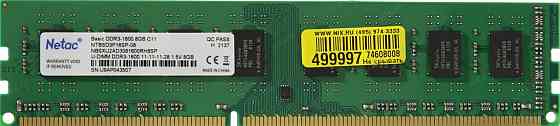 DDR3 8Gb Netac Basic NTBSD3P16SP-08 DDR3 8GB 1600MHz CL11 1.5V Донецк