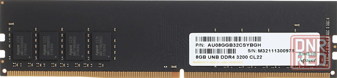 DDR4 8Gb 3200MHz Apacer EL.08G21.GSH Non-ECC, CL22, 1.2V, 1024x8, RTL Донецк - изображение 1