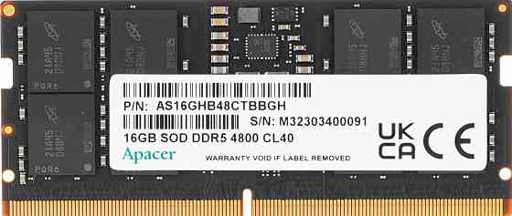 SO-DIMM DDR5 16Gb 4800MHz Apacer (FS.16G2A.PTH) (новая) Донецк