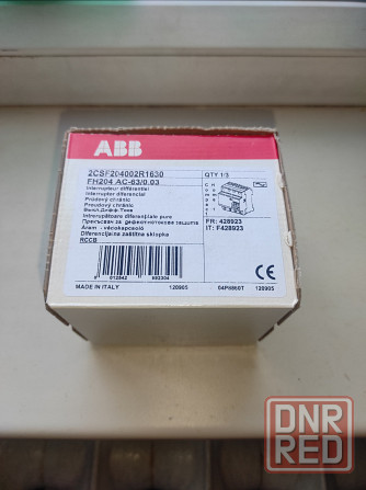Продам узо дифреле четырёхполюсное abb fh204 ac-63A/0,03 Донецк - изображение 2