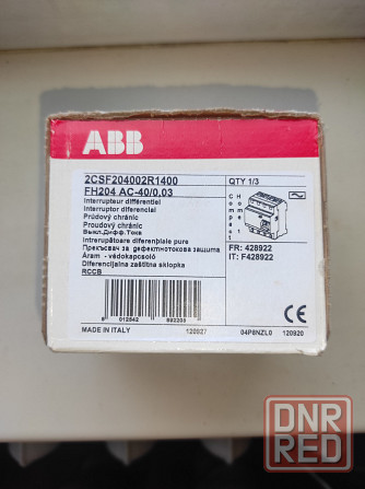 Продам узо дифреле четырёхполюсное abb fh204 ac-40A/0,03 Донецк - изображение 1