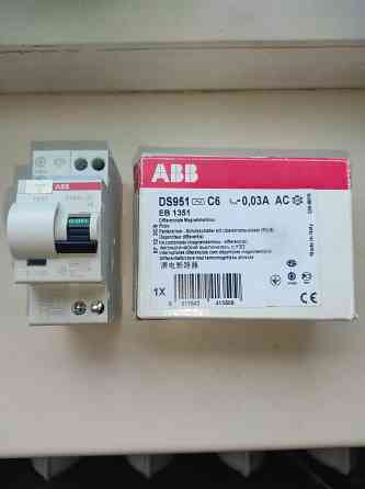 Продам дифференциальный автомат дифавтомат двухполюсный abb ds951 C6-30mA AC Донецк