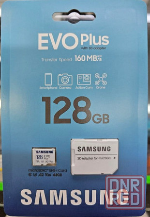 Карта памяти Samsung EVO Plus microSDXC 128Гб [MB-MC128SA/EU] Донецк - изображение 1