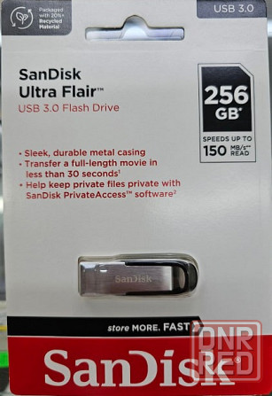 USB-флешка 256GB SanDisk CZ73 Ultra Flair, USB 3.0, Metal SDCZ73-256G-G46 Донецк - изображение 1