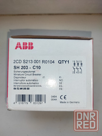 Продам автоматический выключатель 10а, ABB SH203-C10, 3p, 10A, 6kA Донецк - изображение 3