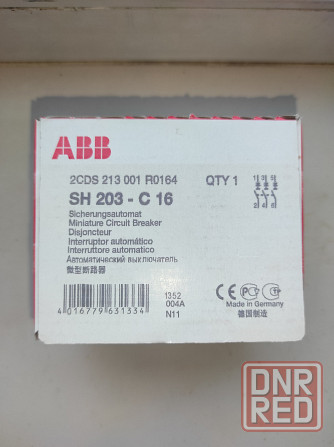 Продам автоматический выключатель ABB SH203-C16, 3p, 16A, 6kA Донецк - изображение 1