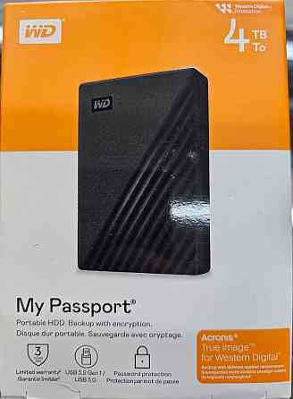 4Tb Внешний 2.5" HDD Western Digital Original USB 3.0 4Tb WDBPKJ0040BBK-WESN My Passport 2.5" Донецк