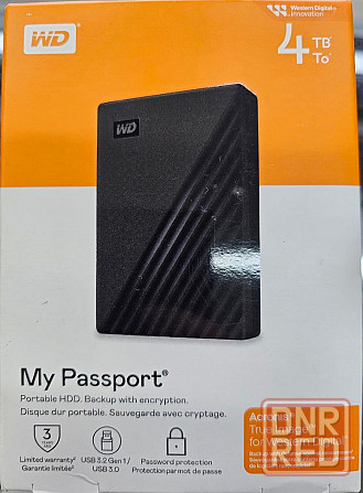 4Tb Внешний 2.5" HDD Western Digital Original USB 3.0 4Tb WDBPKJ0040BBK-WESN My Passport 2.5" Донецк - изображение 2
