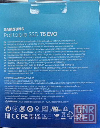 2Tb Внешний SSD Samsung T5 EVO External 2Tb (1024GB) BLACK USB 3.2 (MU-PH2T0S/WW) Донецк - изображение 2