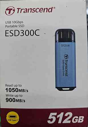 512Gb Внешний SSD Transcend USB-C 512GB TS512GESD300C ESD300 голубой (Type-C) Донецк