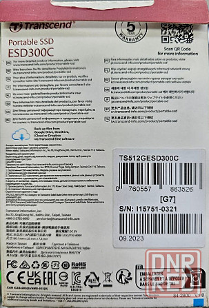 512Gb Внешний SSD Transcend USB-C 512GB TS512GESD300C ESD300 голубой (Type-C) Донецк - изображение 2