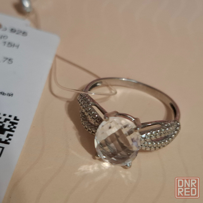 Кольцо серебро 925пр аметист, горный хрусталь Донецк - изображение 3