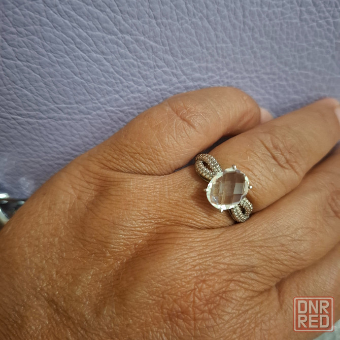 Кольцо серебро 925пр аметист, горный хрусталь Донецк - изображение 5