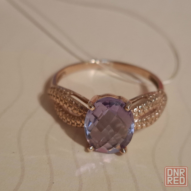 Кольцо серебро 925пр аметист, горный хрусталь Донецк - изображение 2
