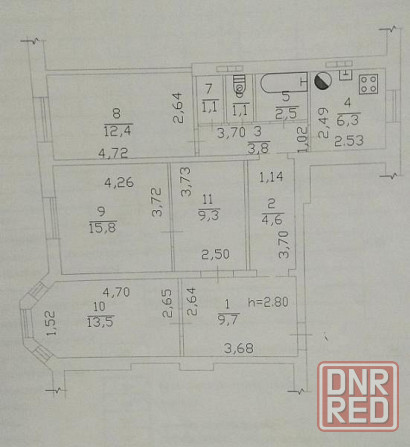 Продается 3 комн. квартира, Обжора в Калининском р-н Донецк - изображение 1