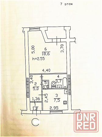 1-но комн. крупногабаритная, ул. Разенкова. Документы готовы. Донецк - изображение 4