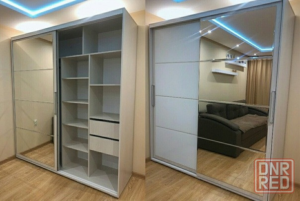 Новый шкаф-купе Крафт-6 (зеркало+лакобель) Донецк - изображение 8
